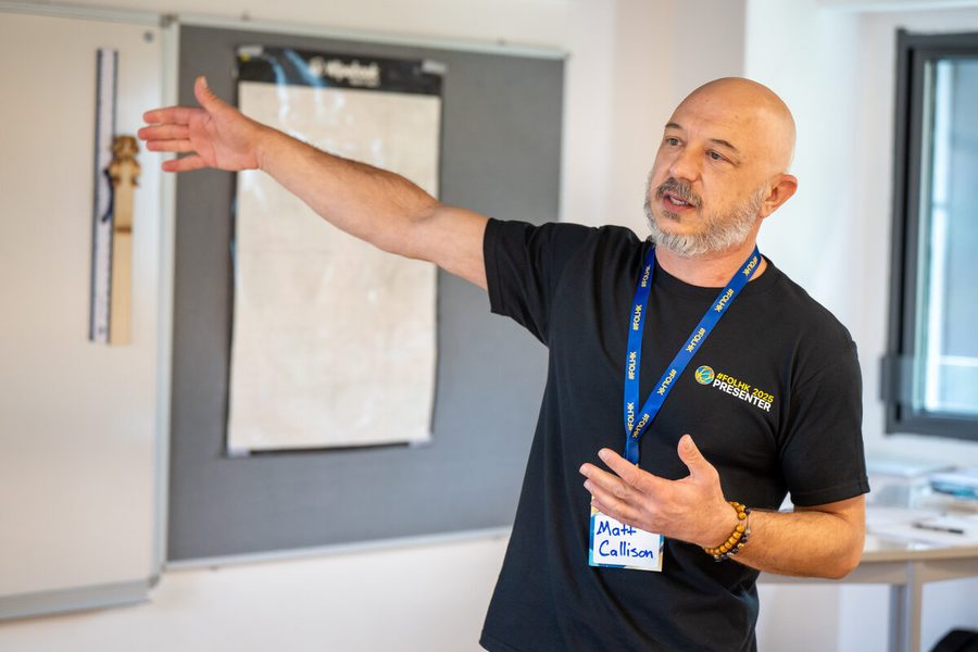Matt Callison facilitating a workshop at FOLHK in Hong Kong
